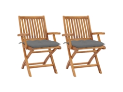 Folding Chair, Folding Chairs Vidaxl Cinzeto Teca (n/a)