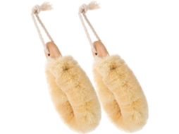 Lurelia Conjunto De 2 Escovas Corporais De Sisal Para Duche, Fibra De Sisal, Pega Ergonómica E Com Argola, Rotina Spa