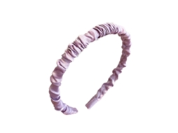 Diadema De Pelo De Seda Com Volantes E Plisados Roxos, Diadema Para Cabelo