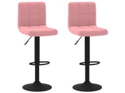 Bar Stool, Bar Stools Vidaxl Cor-de-rosa Veludo (n/a)