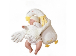 Boneca Calmante Para Bebês Com Palminhas Rítmicas - Simula A Mão Da Mãe A Bater Suavemente Para Adormecer (ganso Branco)