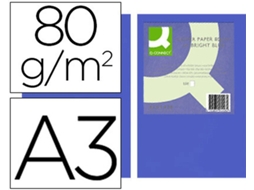 Papel de Cor Q Connect Din A3 80Gr Azul Intenso Embalagem de 500 Folhas