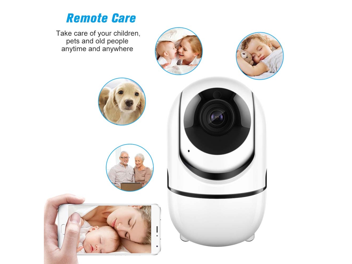 Câmera De Segurança Interna Sem Fio 1080p Com Visão Noturna, Detecção De Movimento, Áudio Bidirecional E Acesso Remoto Wifi