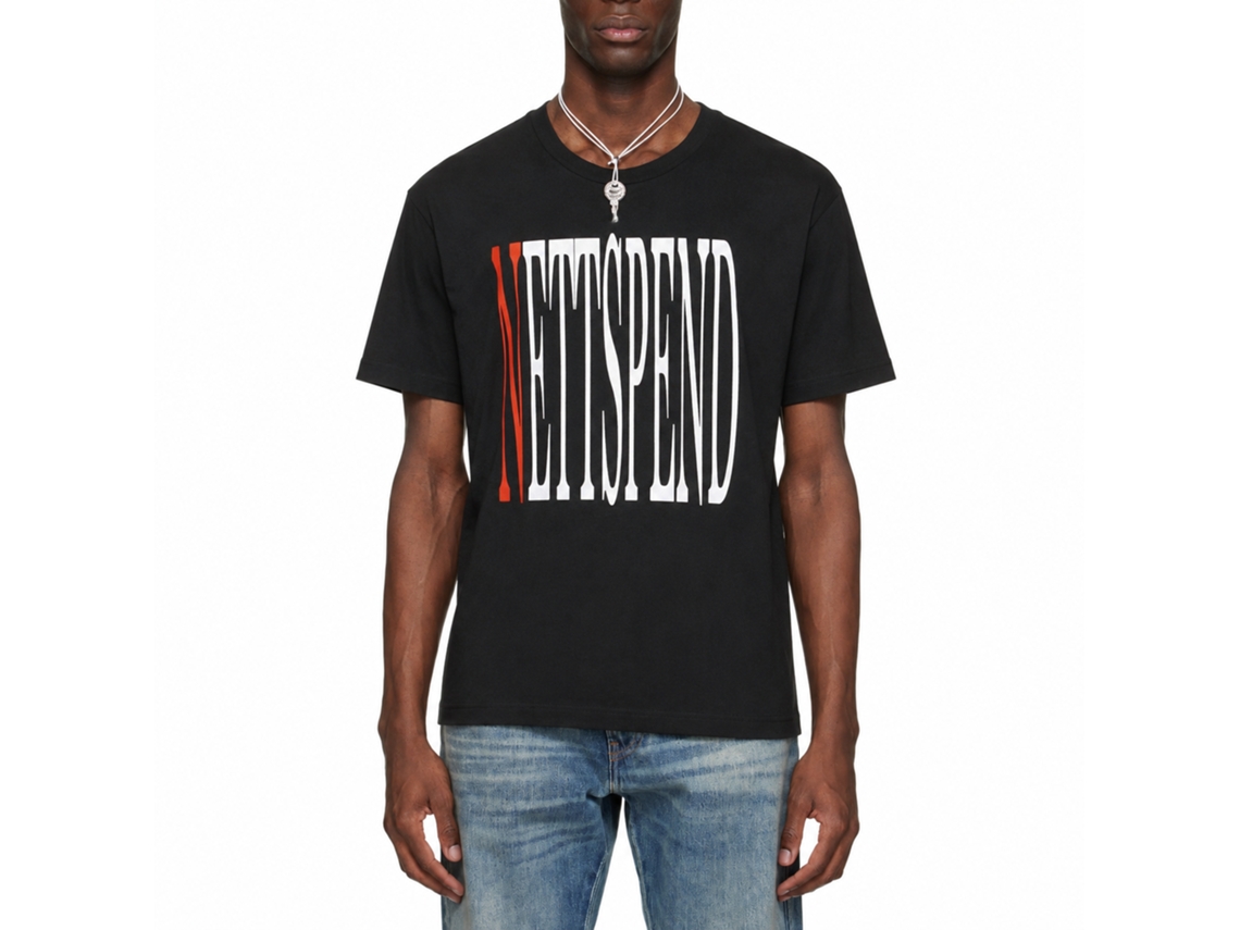 Nettspend Early Life Crisis Black Wordmark Tour Merch T-shirts Tees Size:m