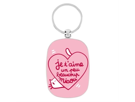 Porta-Chaves de Homem DLP DERRIÈRE LA PORTE Modelo Porta Opat Amo Pouquinho Miau Atrás Multicor (.5x6cm)