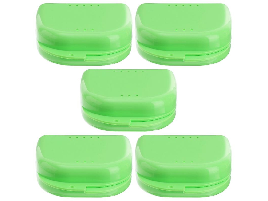 5pcs Recipiente De Armazenamento De Dentaduras Allinless
