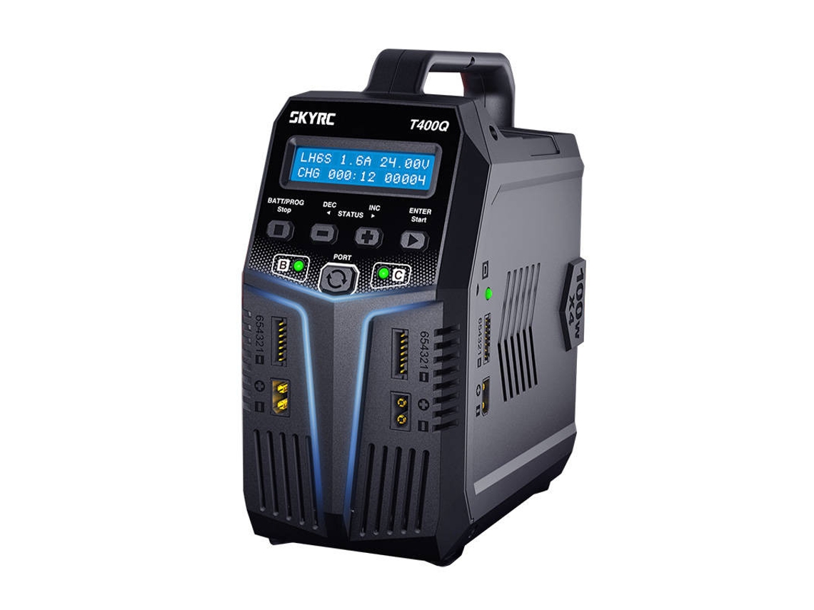 Carregador De Bateria Skyrc T400q Lipo Nimh Para Modelos Rc De 4 Canais