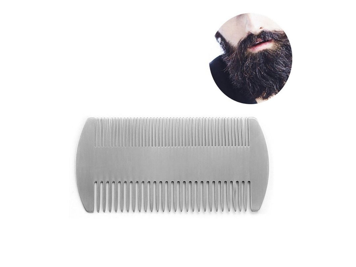 Peine De Metal Inoxidable Talla Tarjeta De Crédito Antiestático Para Barba Y Cabello Ideal Para Bolsos Y Bolsillos Regalo Perfecto