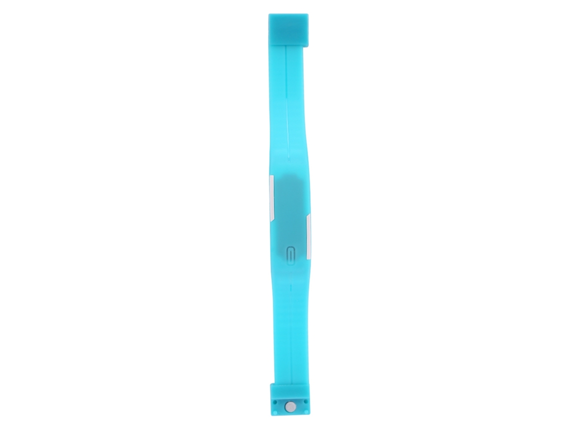 Relógio Digital Eletrônico Led para Crianças com Pulseira de Plástico Retangular Azul Claro