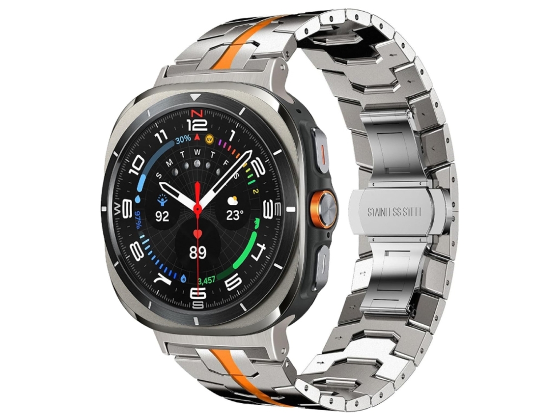 Bracelete para Samsung Galaxy Watch Ultra Liga de Titânio com Fivela Borboleta Titanium Orange XIAOMOYU (47mm)