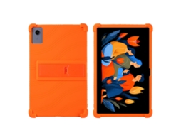Capa Para Tablet Lenovo Idea Tab Plus Tb361fu, Em Silicone Macio Com Suporte Ajustável, Resistente A Impactos Laranja Hexinyigjly