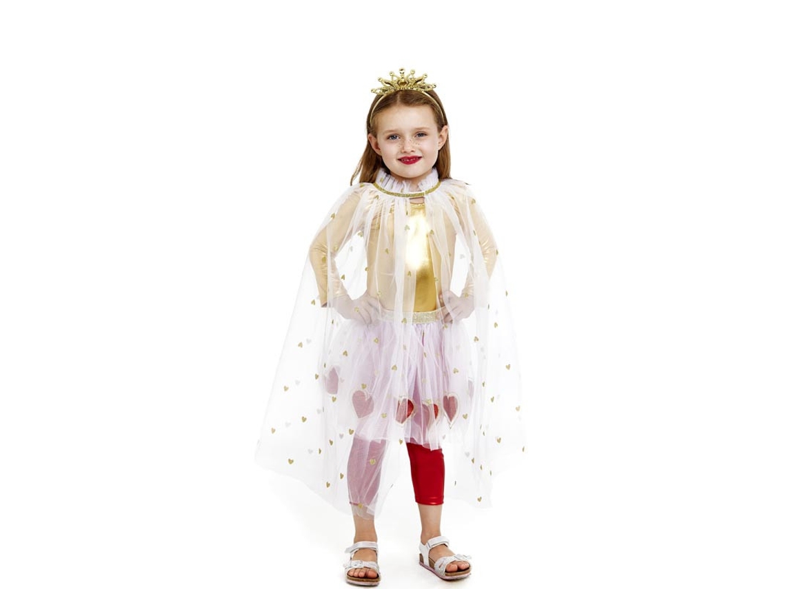 Kit Princesa Corações Infantil Tutu e capa de coração