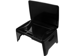 Mesa Dobrável para Laptop, Escrivaninha de Cabeceira com Espaço para Guardar Laptop. SFUSHOS