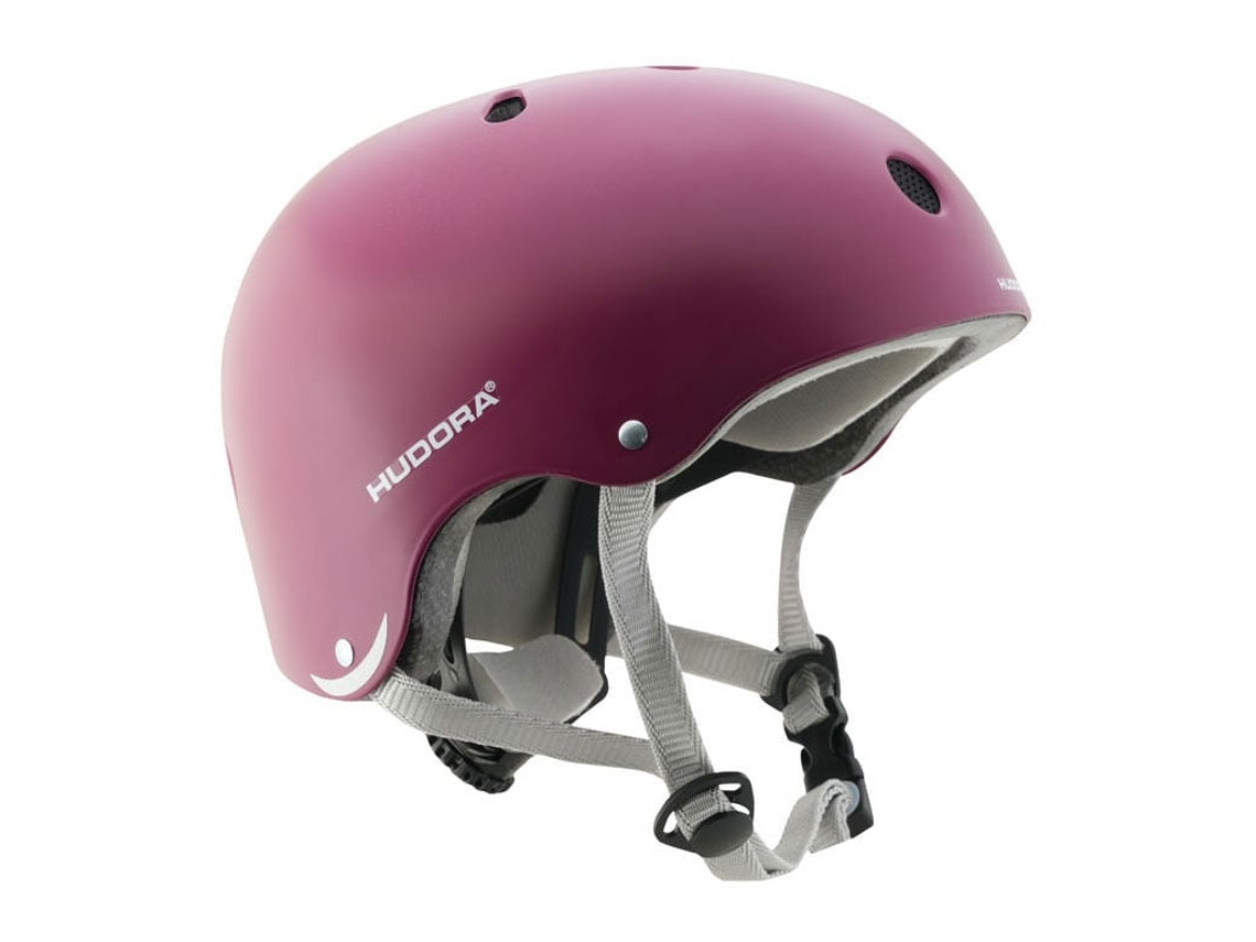 Capacete De Skate Hudora Vermelho Cereja Tamanho M Capacete De Proteção Para Crianças (56 60 Cm)