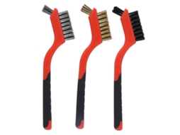 Conjunto de Pincéis de Arame Latão Inox, Cabo Curvo, para Limpeza de Fogão, Cozinha S/MARCA