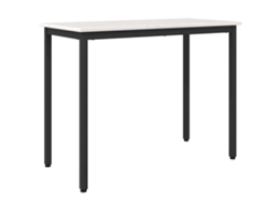 Vidaxl Mesa Branco 100 X 50 X 77 Cm Madeira De Engenharia E Aço