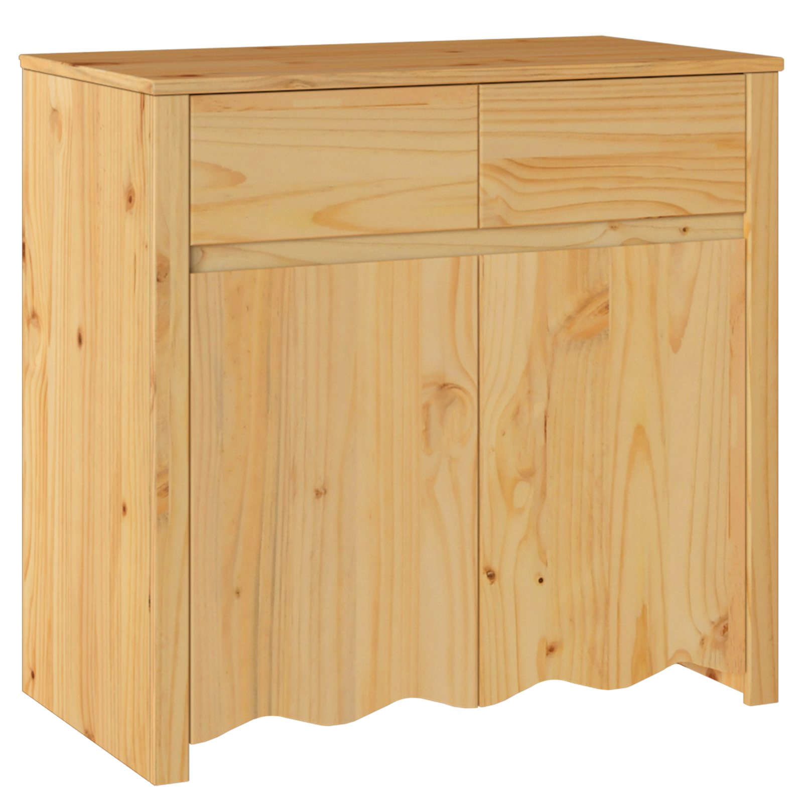Conjunto 1 Buffet Vidaxl Castanho Madeira De Pinho Maciça (79 X 43 X 75.5 Cm)