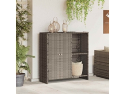 Vidaxl Armário De Arrumação Com Porta Cinzeto 100 X 36 X 102 Cm Vime