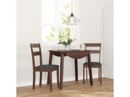 Vidaxl Cadeiras De Jantar Com Almofadões 2 Pcs Madeira Maciça Castanho
