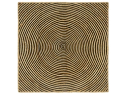 Vidaxl Tapete De Área Preto 160 X 160 Cm Juta