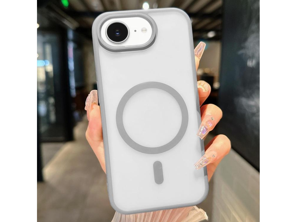 Capa Transparente Híbrida Para Iphone 17e / 16e - Tpu Com Magsafe | Proteção Cristal - Cinza