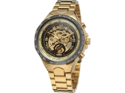 Lurelia Relógio Mecânico Masculino, Automático, Mostrador Esqueleto, 44 Mm, Aço Inoxidável