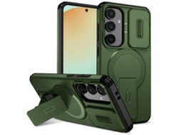 Capa Zruxe Compativel Com Samsung Galaxy S24 Fe 5g (suporte Magsafe - Protecao Deslizante - Verde)