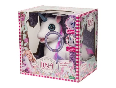 Redstring Peluche Unicornio Luna Cuentacuentos ¡Habla Mueve Sus Ojos Boca Y Su Cuerno Se Ilumina Dimian Rs412201