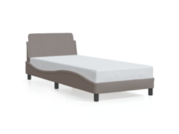 Bed Frame, Bed Frames Vidaxl Cinzento-acastanhado Tecido (90 X 190 Cm)