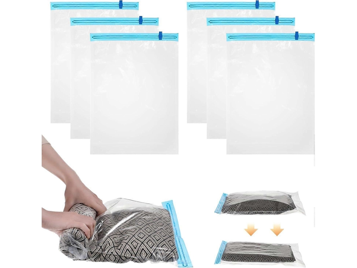 Conjunto De 6 Sacos Compressão A Vácuo Para Viagem, Economizadores Espaço, 35x50cm
