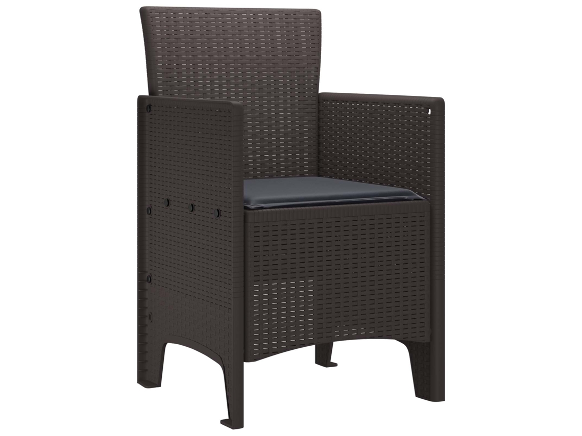 Maison Exclusive - Cadeira De Jardim 2 Unid. Castanho Polipropileno