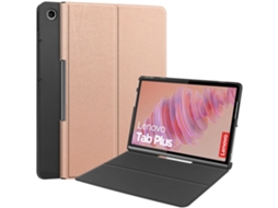Capa Dupla Para Lenovo Tab Plus Na Cor Ouro Rosa