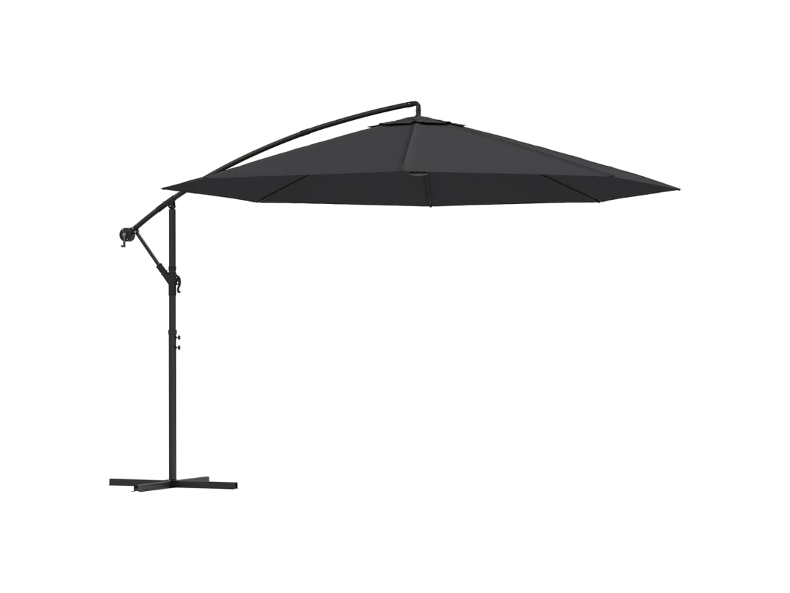 Maison Exclusive - Guarda-sol De Jardim Cantilever C/ Poste Alumínio 350 Cm Preto