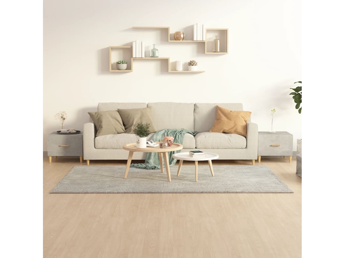 Vidaxl Mesas Centro 2 Pcs 50x50x40 Cm Madeira Processada Cinza Cimento