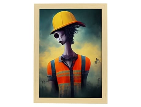 NACNIC Felheira Dependente Do Estilo De T Burton Ilustrações De Profissões E Negociações Inspiradas Na Arte Gótica E Escura A3 Madeira De Madeira