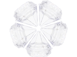 Pacote com 50 potes de plástico para creme, 5g em formato de diamante, design criativo e fácil de usar.