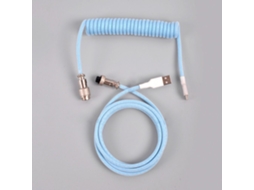 Cabo Espiral Para Teclado Mecânico Cabo Usb Para Teclado Azul Slowmoose