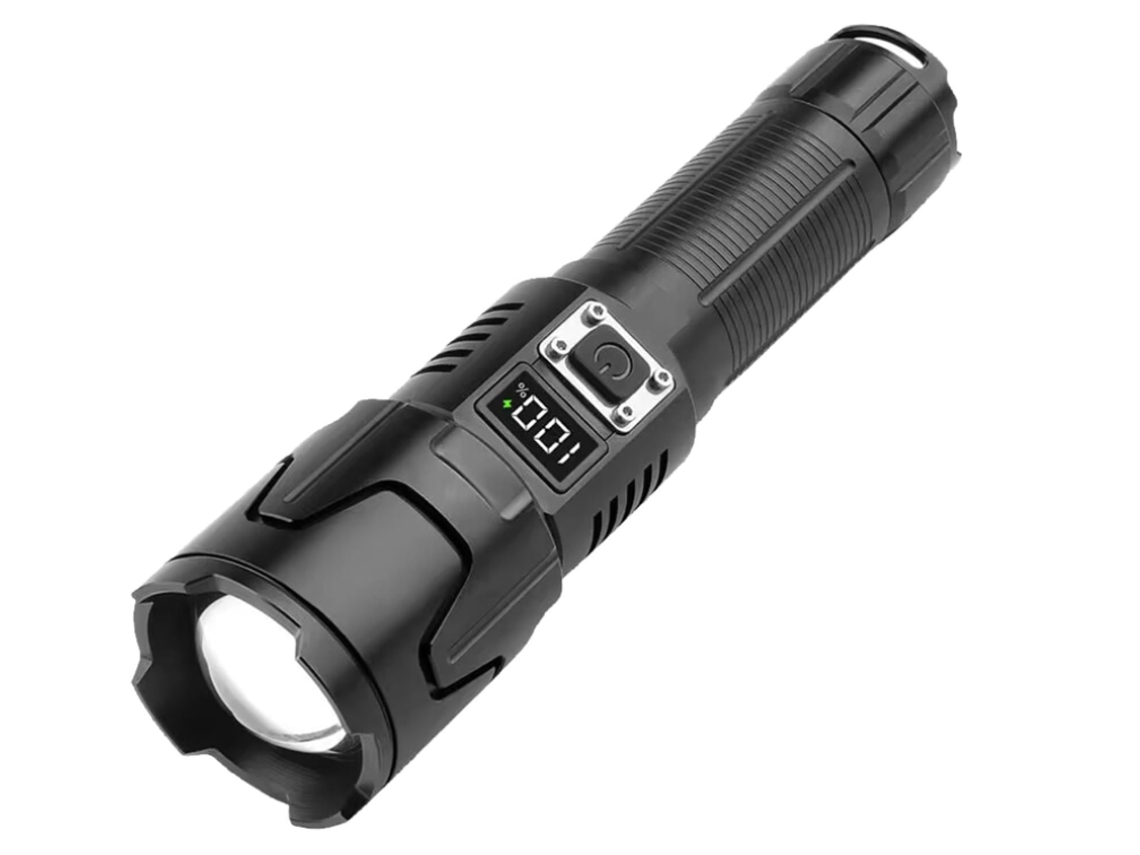 Lanterna Led Super Brilhante 120000 Lúmens Lanterna Led Super Brilhante Lanternas Portáteis À Prova D'Água Ipx6 para Casa de Acampamento Preta TURMIN