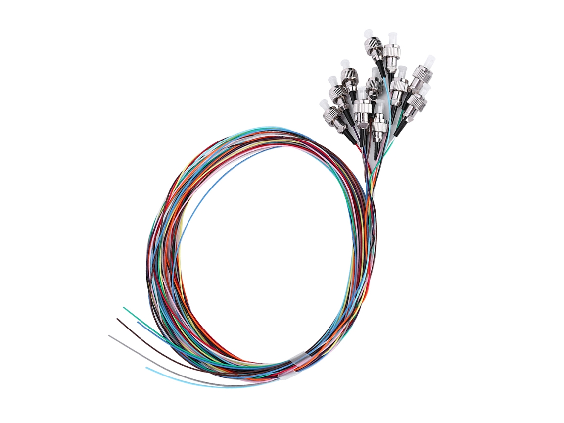 Laxiscreed Cabo Pigtail De Fibra Óptica Monomodo Fc/upc Com 12 Núcleos E Conector Redondo Em Pvc