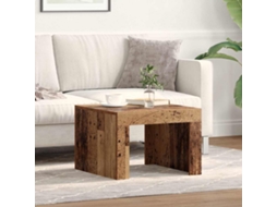 Vidaxl Mesa De Centro Madeira Antiga 50 X 50 X 35 Cm