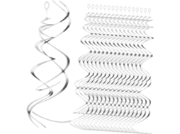 Conjunto De 30 Peças De Enfeites Suspensos Em Espiral De Pvc Prateado Para Casamentos E Festas.