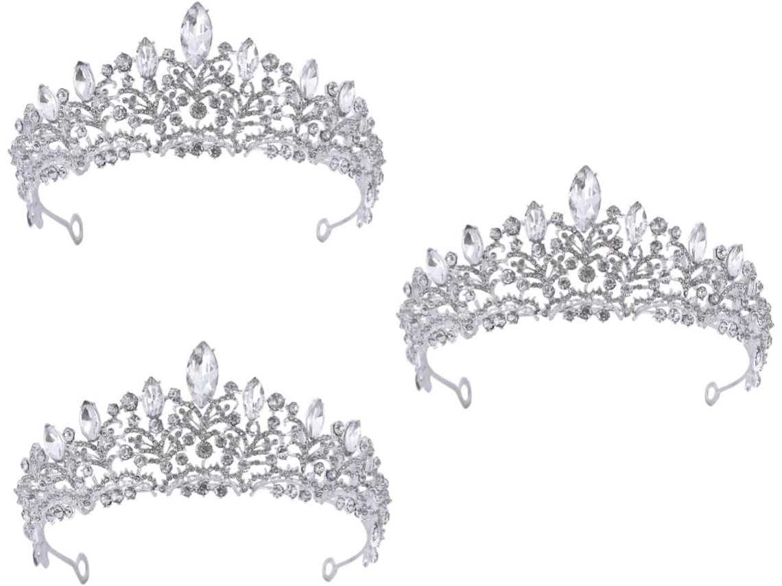 Conjunto De Coroa De Casamento De 3 Peças Com Acessórios Elegantes Para Noivas, Cosplay, Festas E Celebrações.