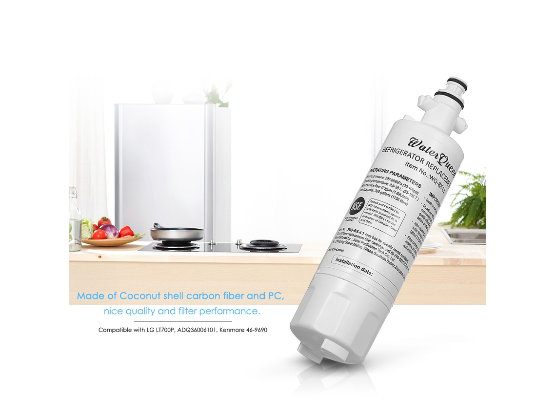 Filtro de Água Waterqueen para LG, LT700p, Kenmore, NSF42 S/MARCA