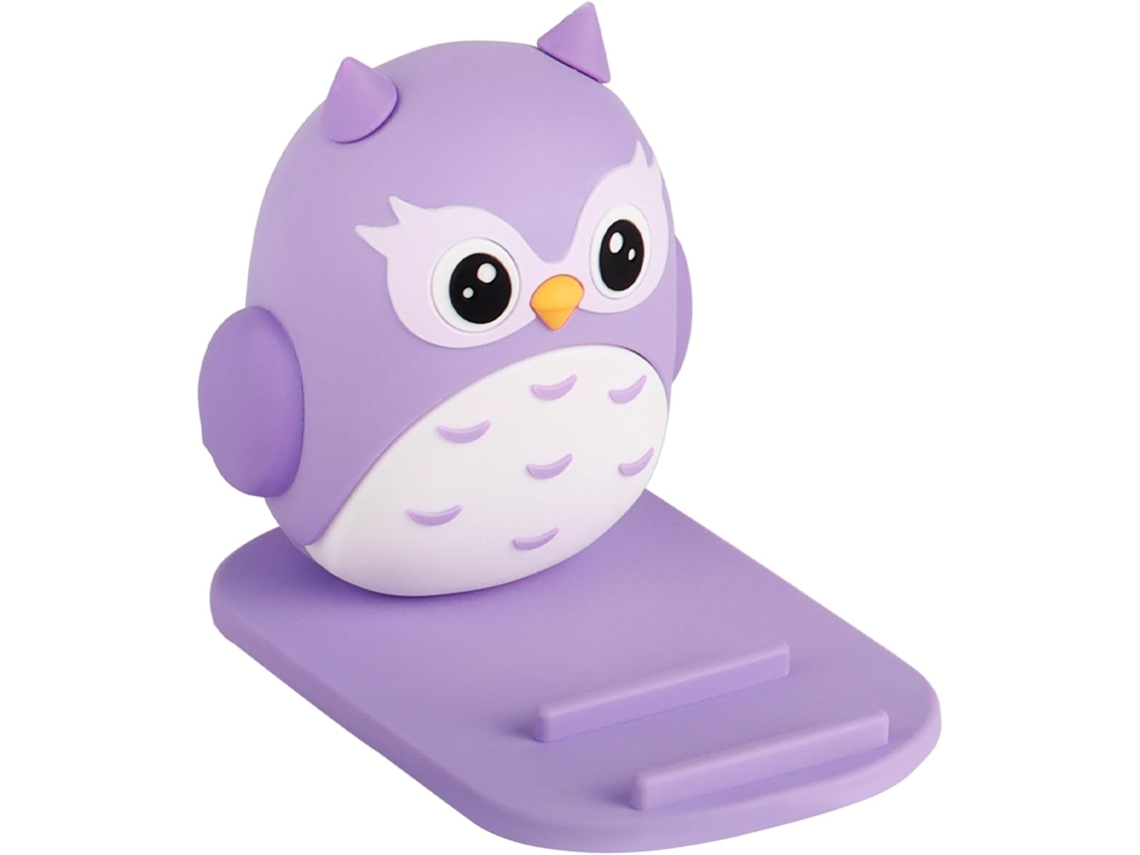 Suporte Alto E Dobrável Para Celular Com Design De Coruja Desenho Animado, Ideal Para Viagens E Uso No Escritório
