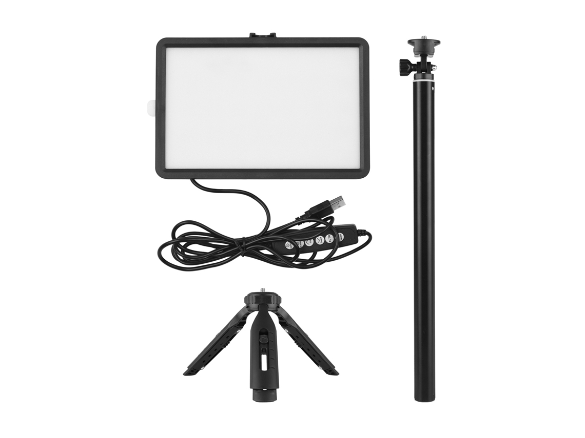 2026 luz Led Rgb para Mesa e Streaming com Tripé, Ideal para Videoconferências e Gravações