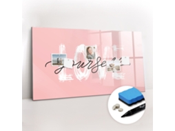 Quadro Magnético Decorativo Inscrição "ama-te A Ti Próprio" Para A Sala De Estar Espelharte (120x60 Cm)