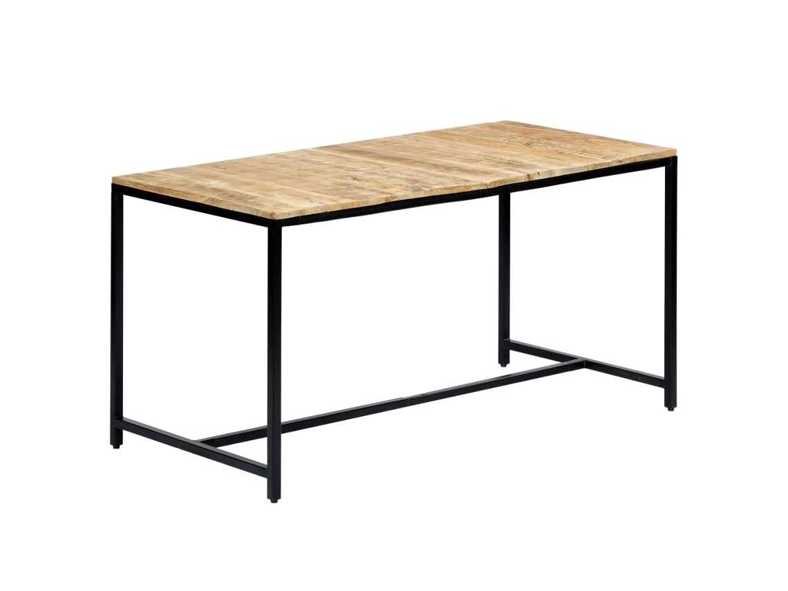 Vidaxl Mesa De Jantar 140x70x75 Cm Madeira De Mangueira Maciça Áspera