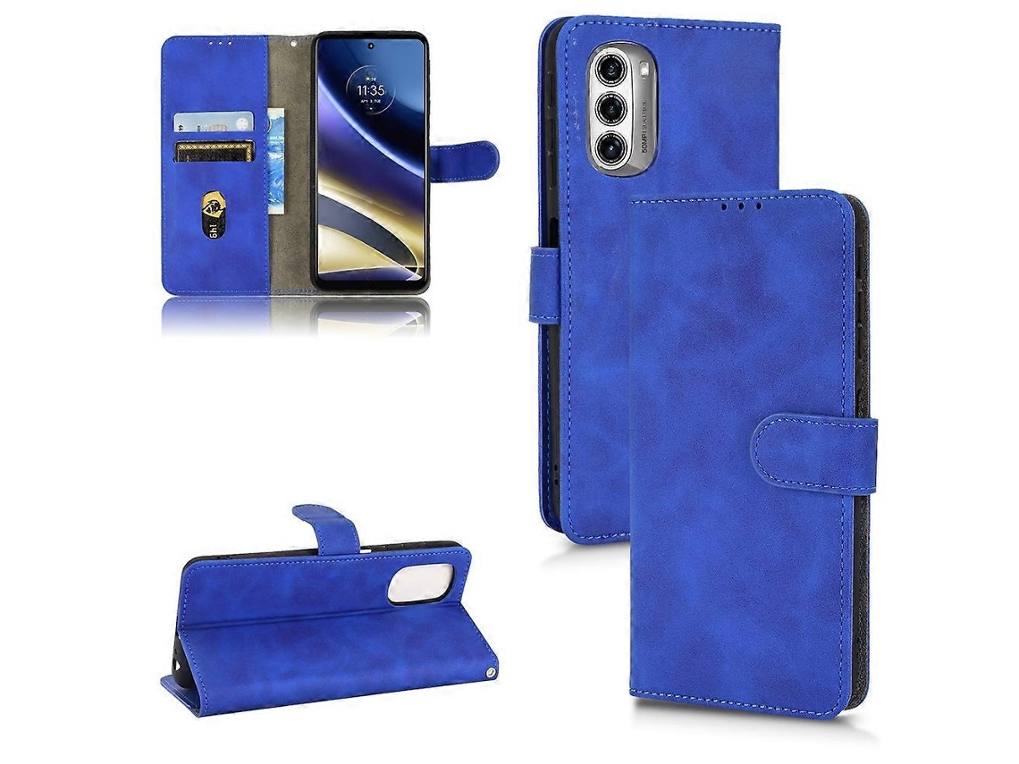 Capa De Celular Motorola Moto G52 Jp Com Fecho Magnético Em Couro Sintético E Toque Aveludado.