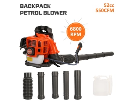 Soprador/aspirador Flasidu 52cc 6800r/min 550cfm 1.25 Kw 2800 3000 Rpm