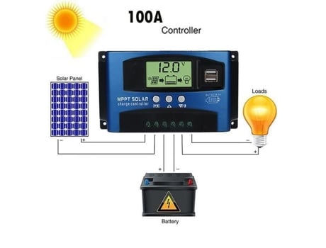 100A MPPT Painel Solar Regulador de Carga Controlador Automático de Controle Doméstico 12V/24V USLION